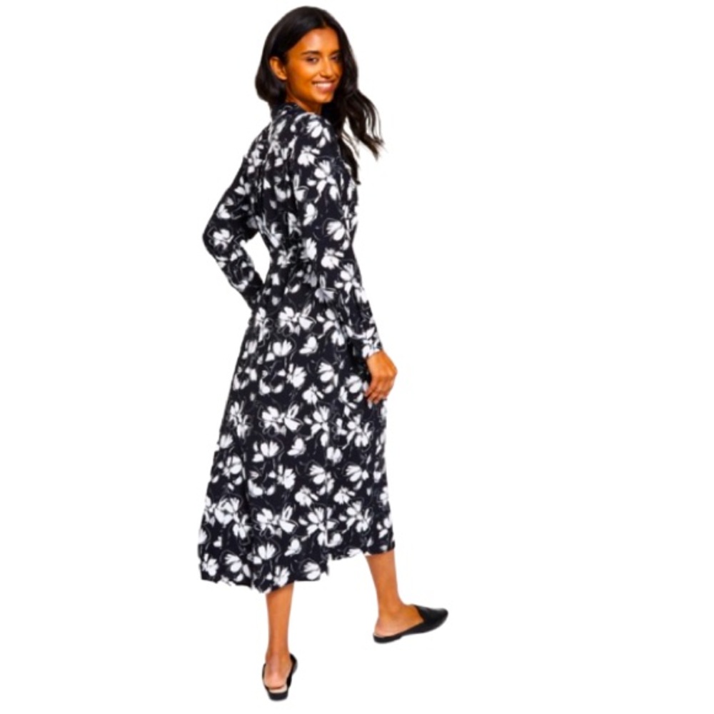 Alfani Button Up Floral Print Shirtdress Women’s Midi Dress - S/M - Picture 3 of 17